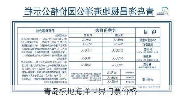 青岛极地海洋世界门票价格