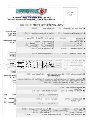 土耳其签证材料