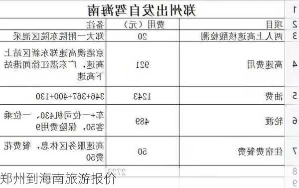 郑州到海南旅游报价