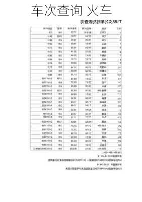 车次查询 火车