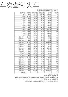 车次查询 火车