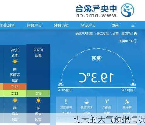 明天的天气预报情况